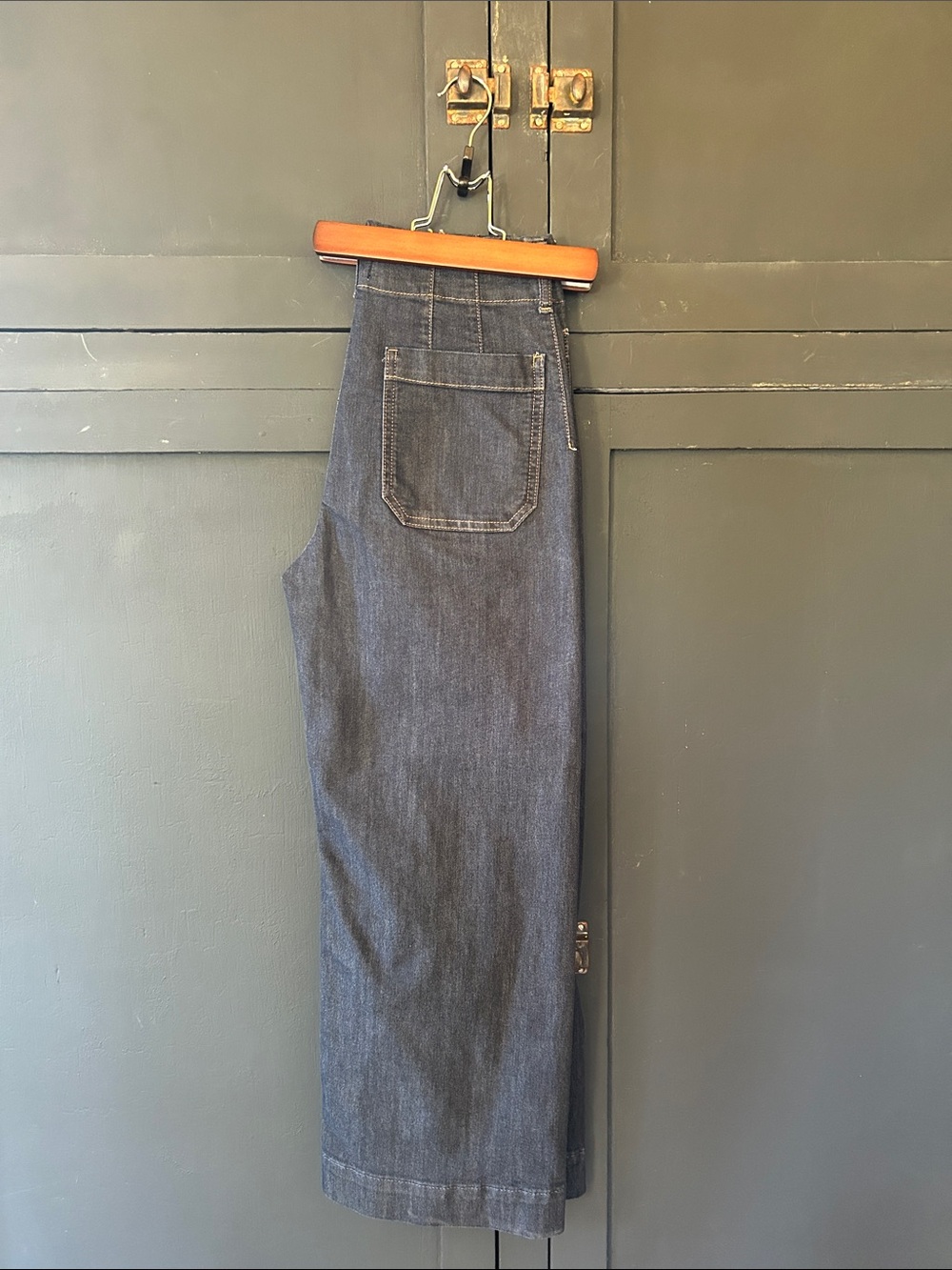 Maeve Colette High-Rise Wide-Leg Cropped Jeans